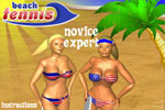 GIOCA A TENNIS SULLA SPIAGGIA CON DUE BELLE GNOCCHE